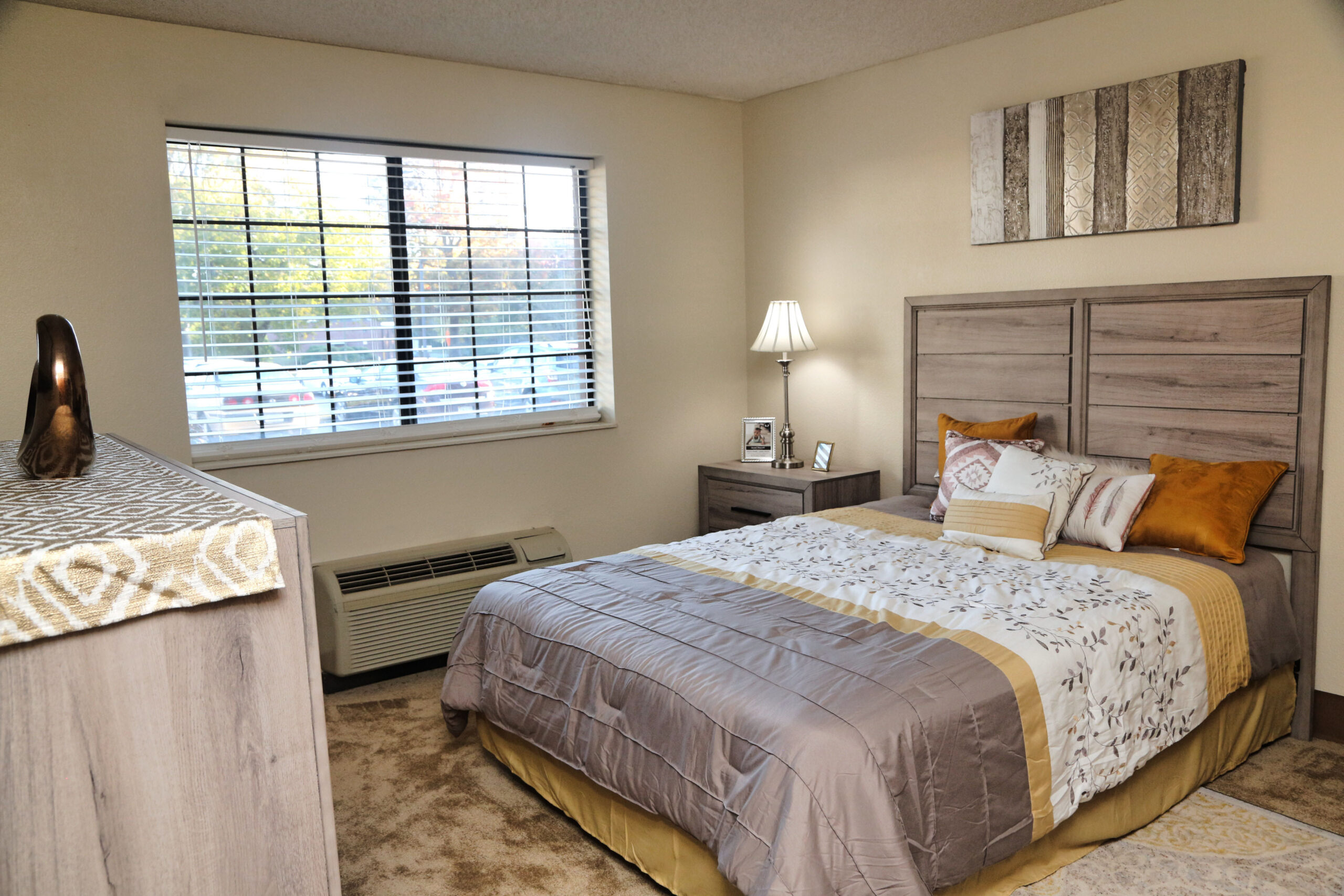 Private bedroom at Heritage Oaks, a senior living community near Midlothian.